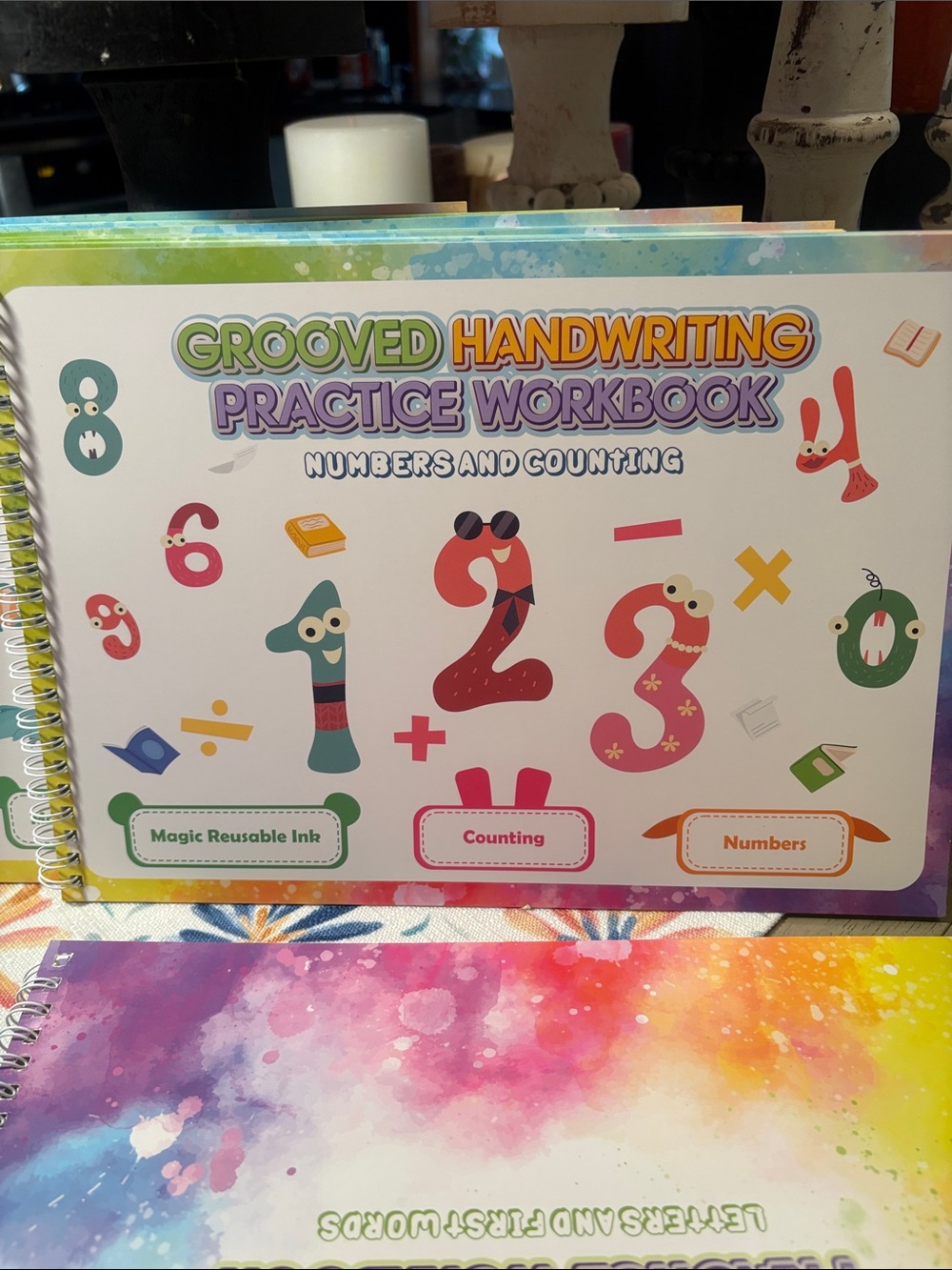Kids Handwriting Trace Workbook - Colorful Alphabet Practice 6 Books - Picture 2 of 7